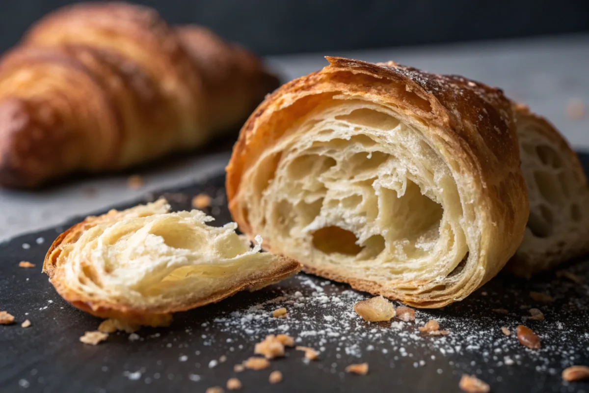 What is a common mistake in croissants: Layering, and flakiness